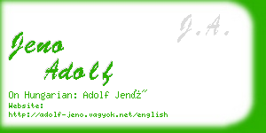 jeno adolf business card